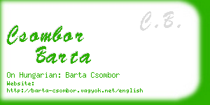 csombor barta business card